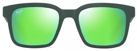 Maui Jim Opiopio AF - Matte Dark Green Frame with Maui Green Lens - Kunststofflinsen - 603429079550 - 2