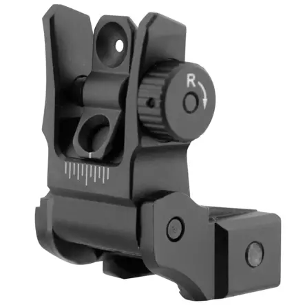 UTG Super Slim Rear Sight Manual Flip-up Tool-free Dual Aperture - Offene Visierungen für Gewehre - 4712274528390 - 2