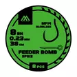 Mikado FB Rig MF14 Spike Barbless Mono 38cm - Gebundene Haken - 5900637119920 - 1