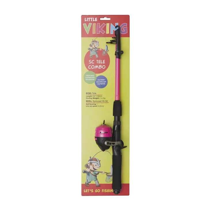 Kinetic Little Viking SC Tele 5'6'' Combo Fuchsia - Kinder-Angelsets - 5707461317160 - 1