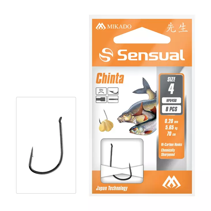 Mikado Sensual Chinta Snelled Hooks 70cm - Gebundene Haken - 5900637062530 - 1