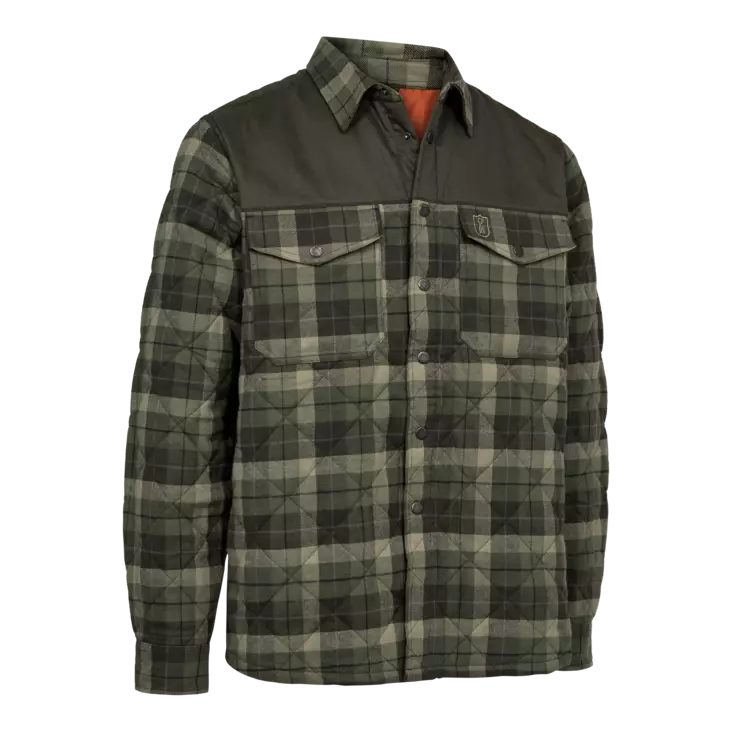 Deerhunter Elbert Padded Shirt Jacket Green Check - Jagdjacken für Männer - 5702827237090 - 1