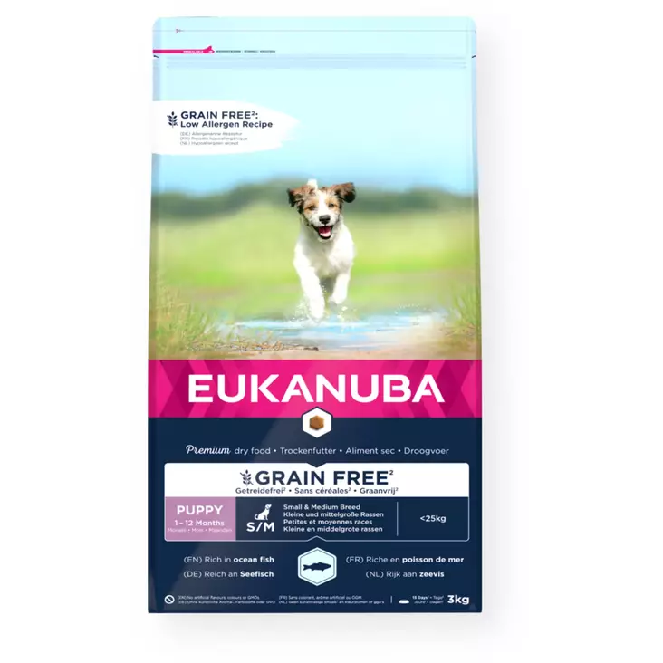 Eukanuba Grain Free Puppy Ocean Fish S/M - Eukanuba - 8710255184760 - 1