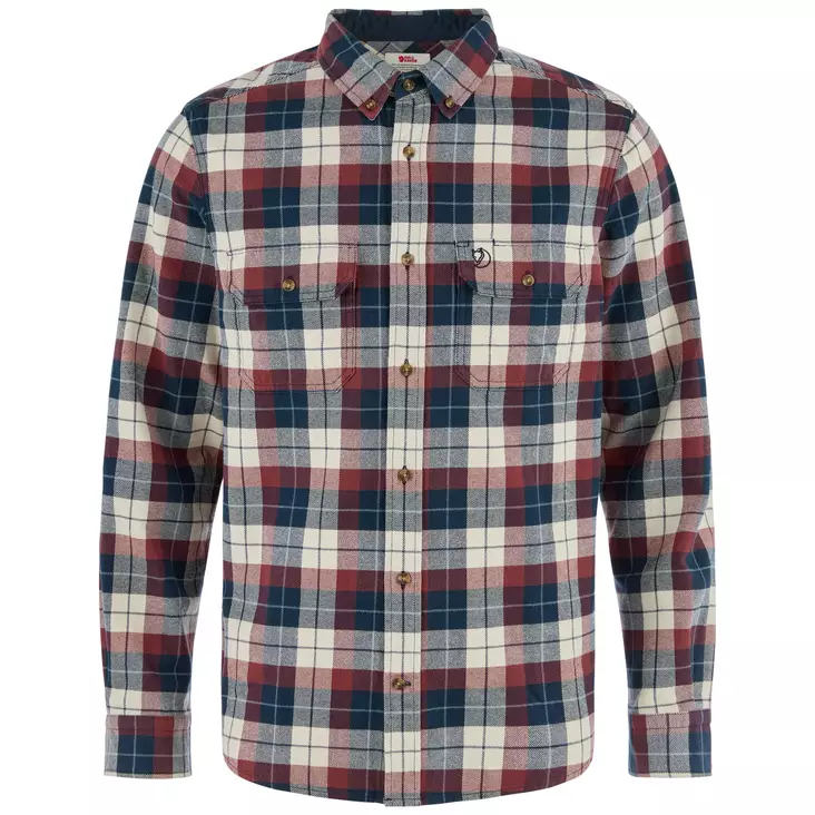 Fjällräven Singi Heavy Flannel M Dark Navy-Maroon - Hemden - 7323451205620 - 1