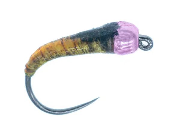Glue Larva with Metallic Pink Bead - Nassfliegen - 8859202310 - 1