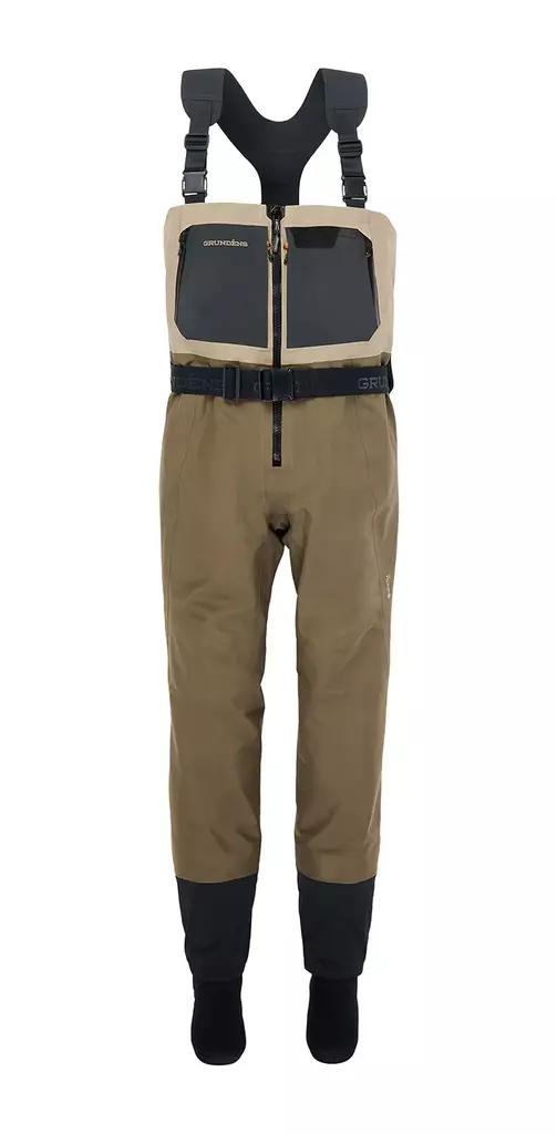 Grundens Men's Boundary Zip Stockingfoot Wader Stone/Otter - Wathosen - 7332525301090 - 1