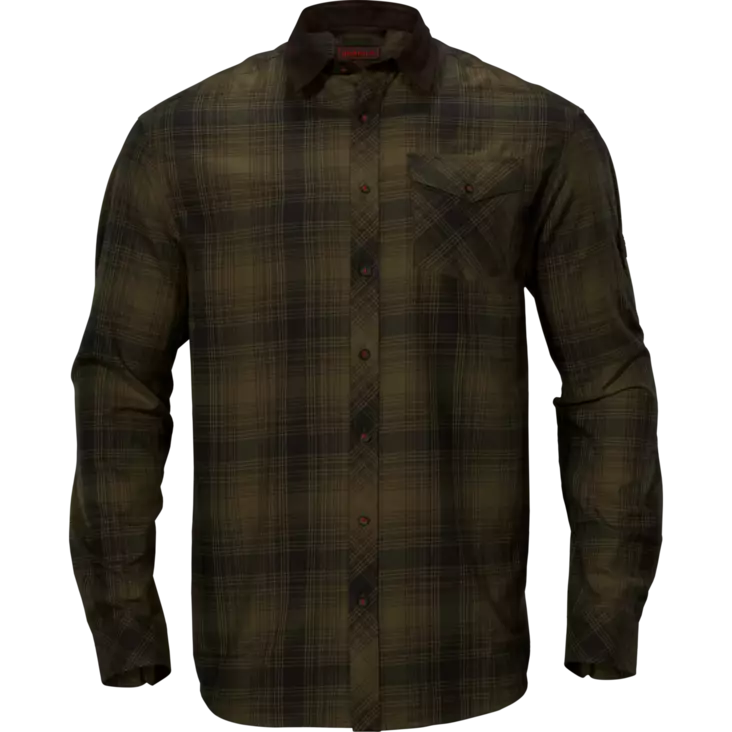 Härkila Driven Hunt Flannel Shirt Olive Green - Hemden - 5714733548320 - 1