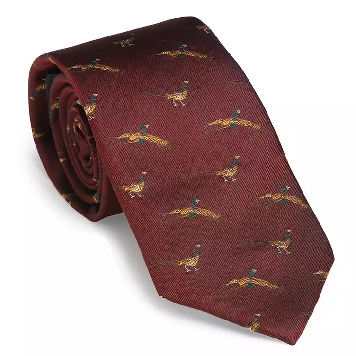 Laksen Flying Pheasnt Tie Wine - Andere Jagdbekleidung - 5707953641070 - 1