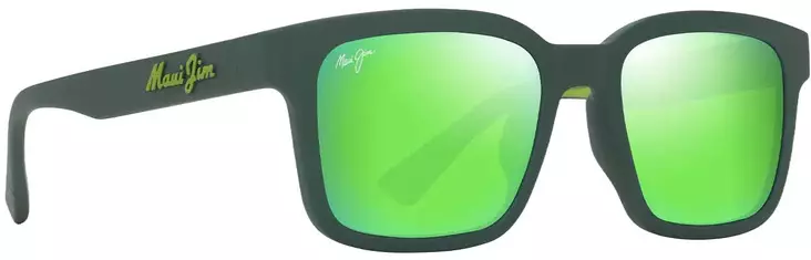 Maui Jim Opiopio AF - Matte Dark Green Frame with Maui Green Lens - Kunststofflinsen - 603429079550 - 1