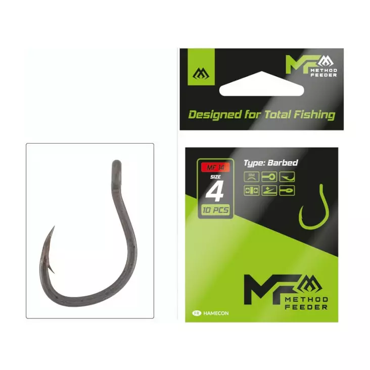 Mikado MF14 Hook Barbed - Öhr- & Plättchenhaken - 5900637119760 - 1