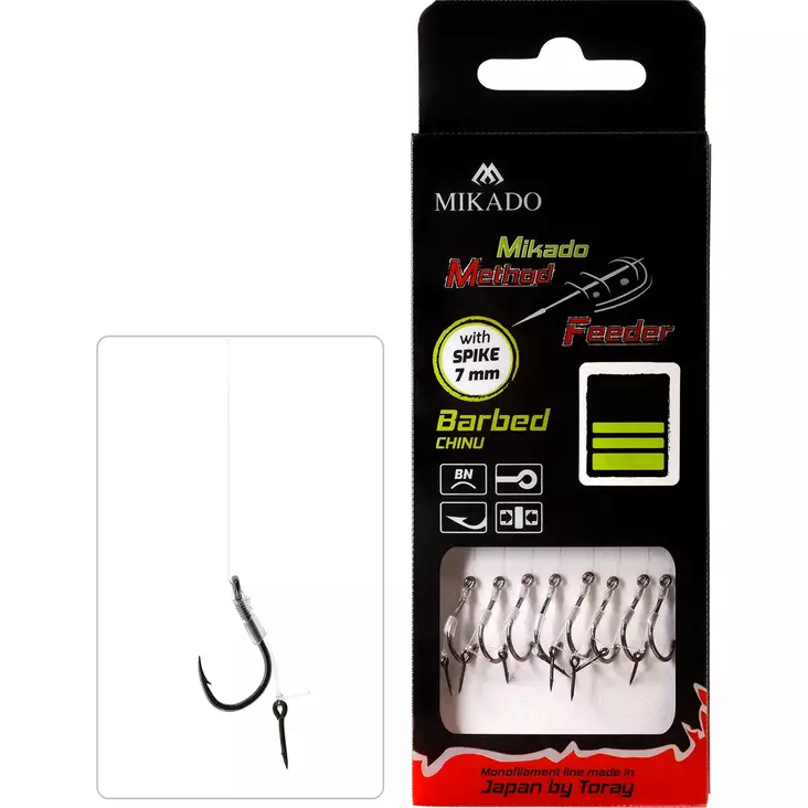 Mikado MF Rig HMFB12I Spike Mono Barbed - Gebundene Haken - 5900637722090 - 1