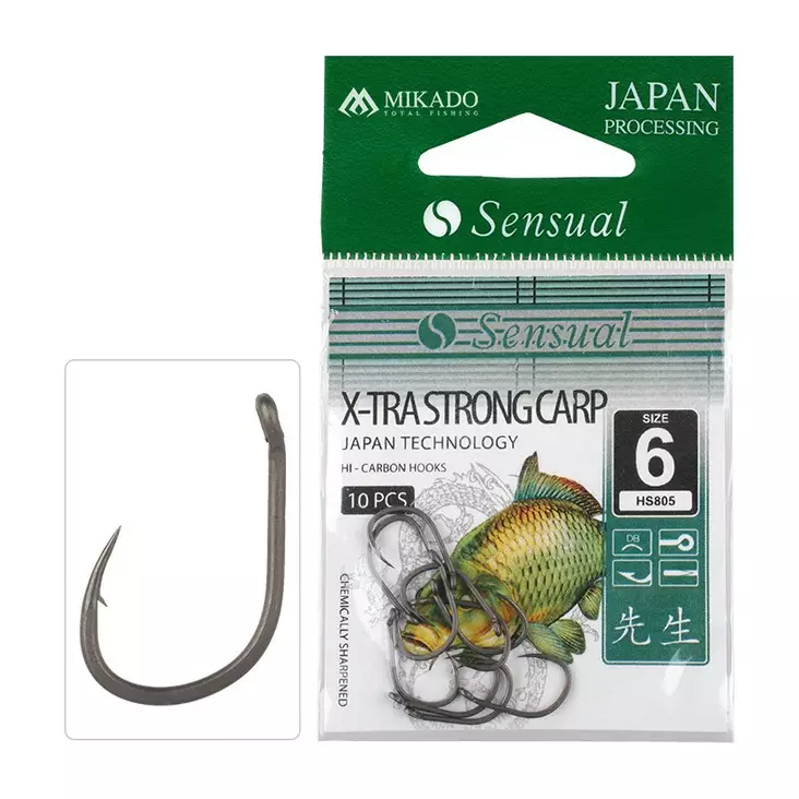 Mikado Sensual X-Tra Strong Carp DB - Wide-Gape-Haken - 5900637619840 - 1
