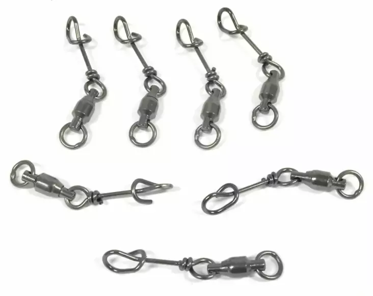 Mustad Fastach Clip BB #2 7kpl - Karabiner und Wirbel - 023534424210 - 1