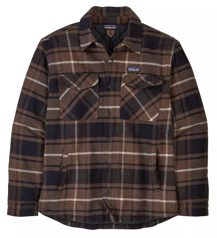 Patagonia M's Insulated Organic Cotton MW Fjord Flannel Shirt Molasses Brown - Hemden - 196924406230 - 1