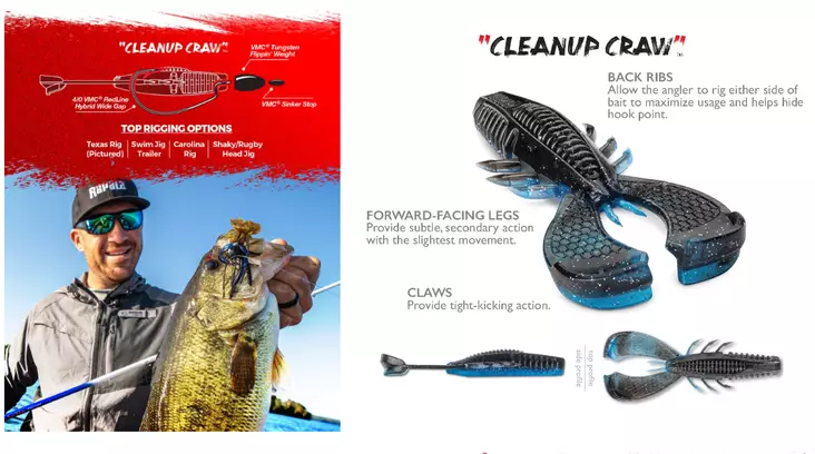 Rapala Crushcity CleanUp Craw 3.5" - Kreatur-Weichköder - 2209202310 - 2