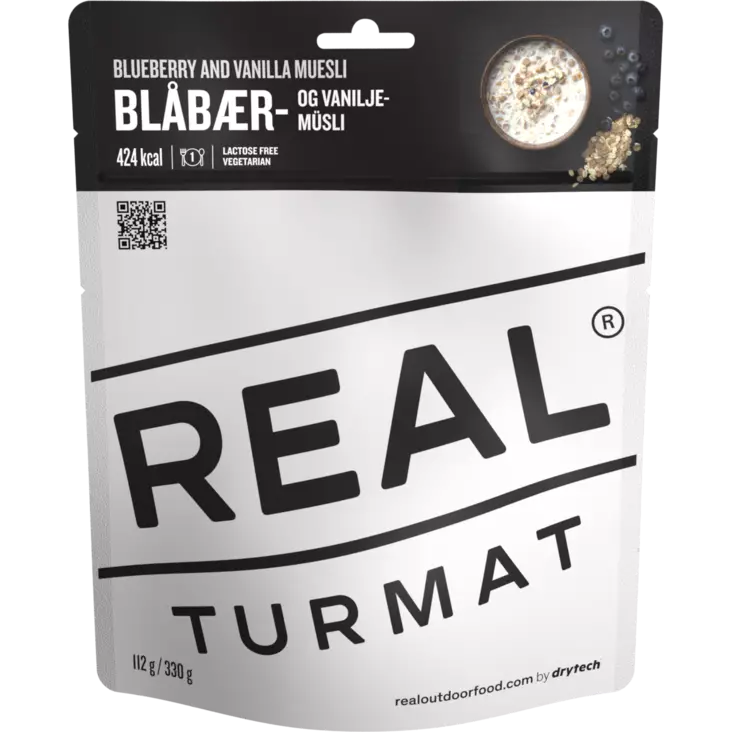 Real Turmat Blueberry and Vanilla Muesli - Campingmahlzeiten - 7036480053130 - 2