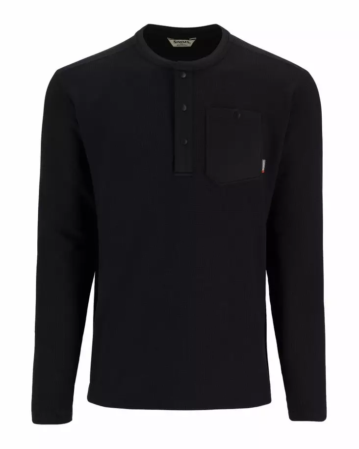 Simms Highline Henley Black - Hemden - 694264659700 - 2