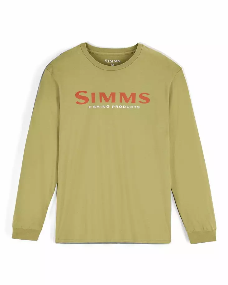 Simms Logo Shirt LS Tent Green - Herren-T-Shirts - 694264694640 - 1