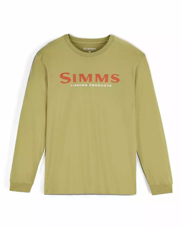Simms Simms Logo Shirt LS Tent Green - Herren-T-Shirts - 694264694640 - 1