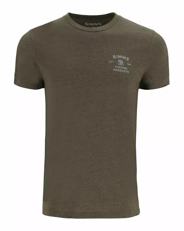 Simms Stacked Bass T-Shirt Military Heather - Herren-T-Shirts - 694264662250 - 2