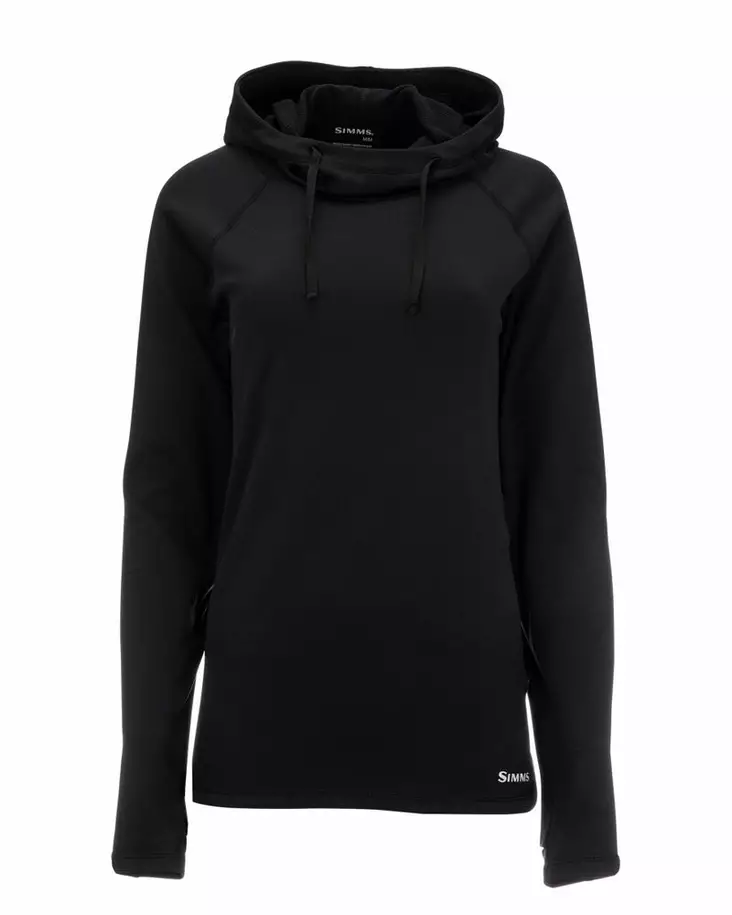 Simms Women's Heavyweight Baselayer Hoody Black - Unterhemd - 694264555910 - 2