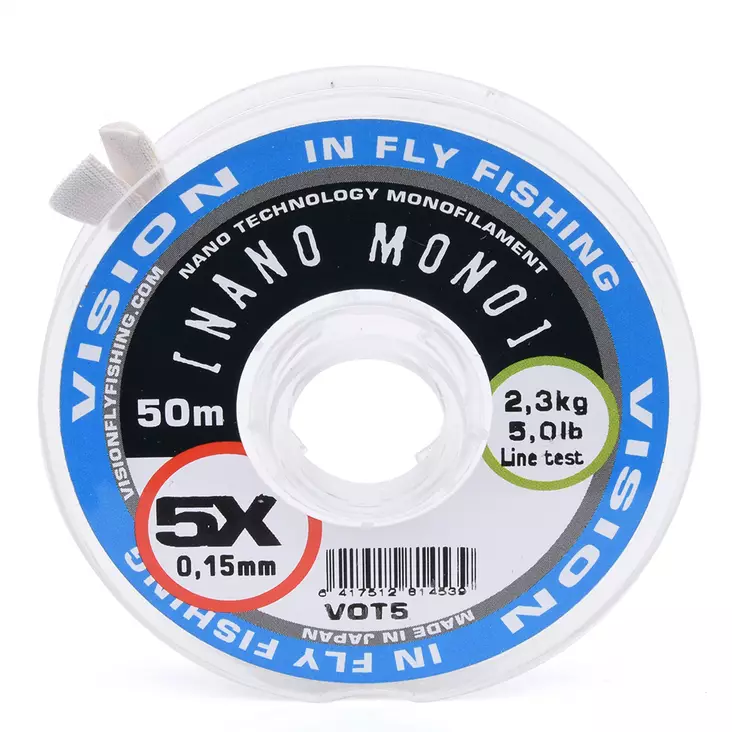 Vision Nano Mono 30m Tippet 0,43mm - Nylon-Tippets - 6417512814607 - 3