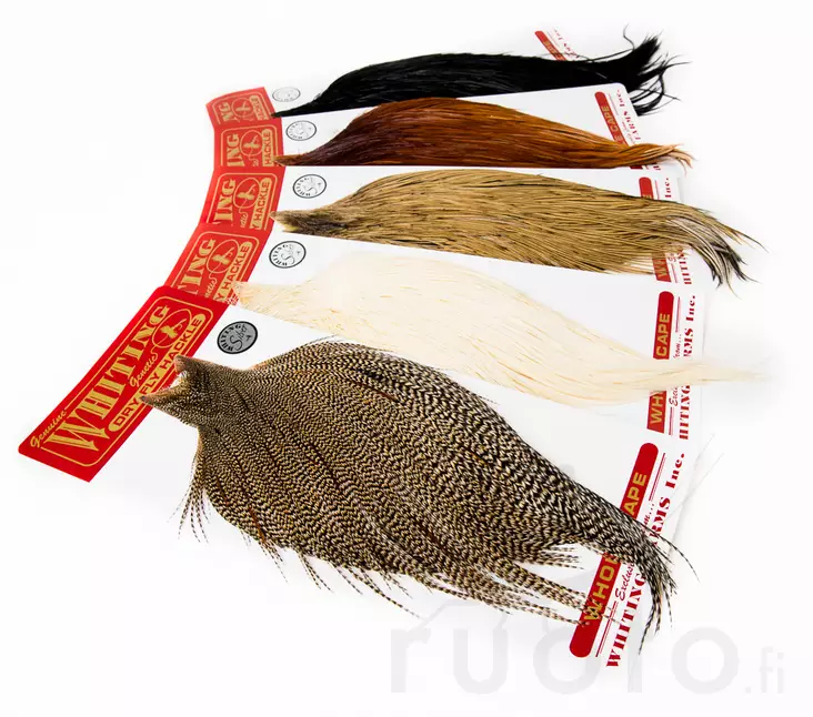 Whiting Dry Fly Cape Silver Grade - Trockenfliegenhälse und Sattelfedern - 403501000020 - 1
