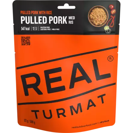 Real Turmat Pulled Pork With Rice - Campingmahlzeiten - 7036480052171 - 1