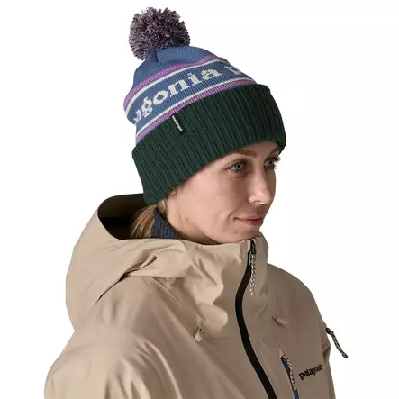 Patagonia Powder Town Beanie Park Stripe: Barnacle Blue - Mützen - 198077131601 - 2