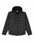 Simms Coldweather Hooded Shacket Wakemup Plaid: Black - Andere Jacken - 694264695821 - 2