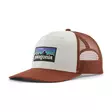 Patagonia P-6 Logo Trucker Hat White w/Rusty Red - Andere Kopfbedeckungen - 198077994251 - 1