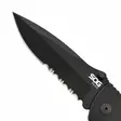 SOG Escape Clip Point Serrated Black - Klappmesser - 729857996631 - 4