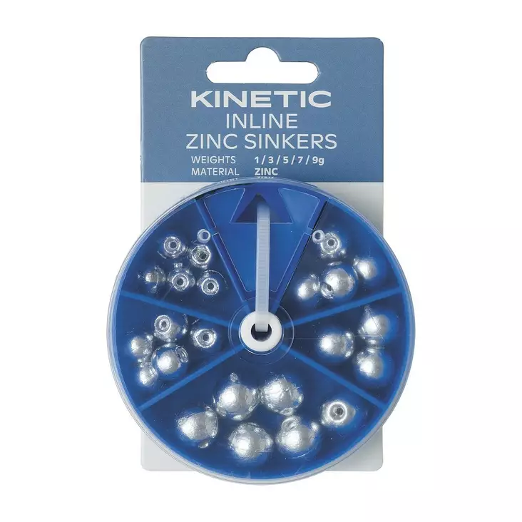Kinetic Inline Zinc Sinkers Assortment - Bleischrot & Stylbleie - 5707461302371 - 1