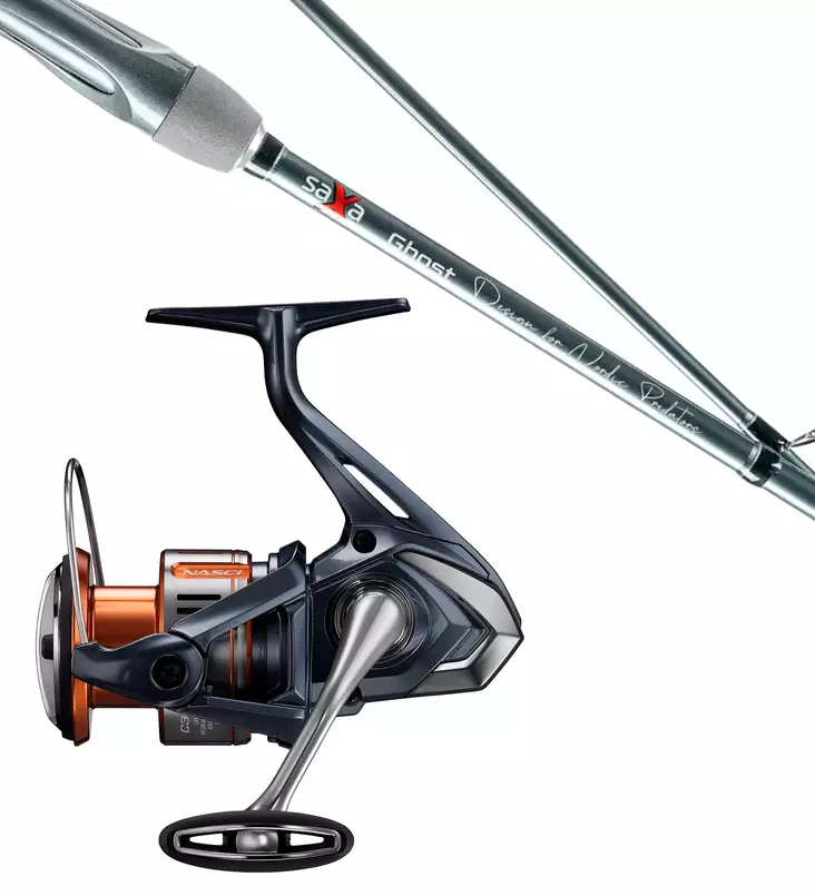 Saxa Ghost 7'3'' 10-30g & Shimano Nasci FD 2500 - Spinnsets für Zander und Barsch - 6438407012908C1 - 1