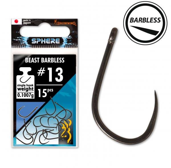 Browning Sphere Beast Barbless Hook 15pcs - Schwimmer und Montagen - 4029569258611 - 1