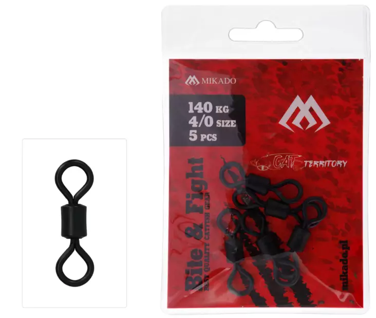 Mikado Roller Swivel Black Mat - Karabiner und Wirbel - 5900637149361 - 1