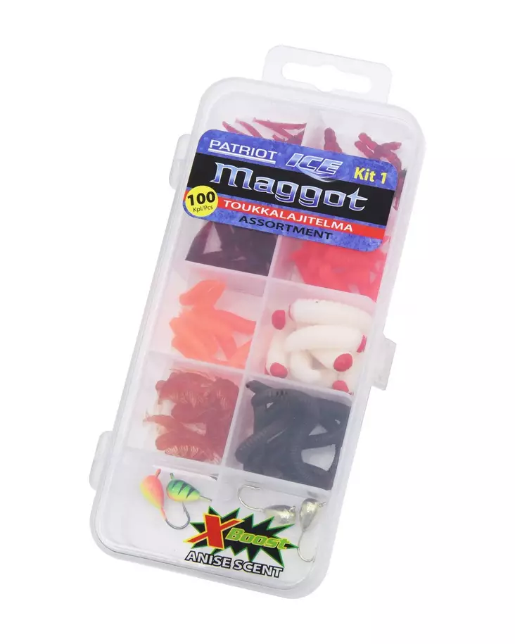 Patriot Ice Maggot toukkalajitelma - Eisangel-Jigs und Jigköpfe - 6417512540971 - 1