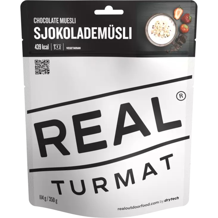 Real Turmat Chocolate Muesli - Campingmahlzeiten - 7036489060511 - 2