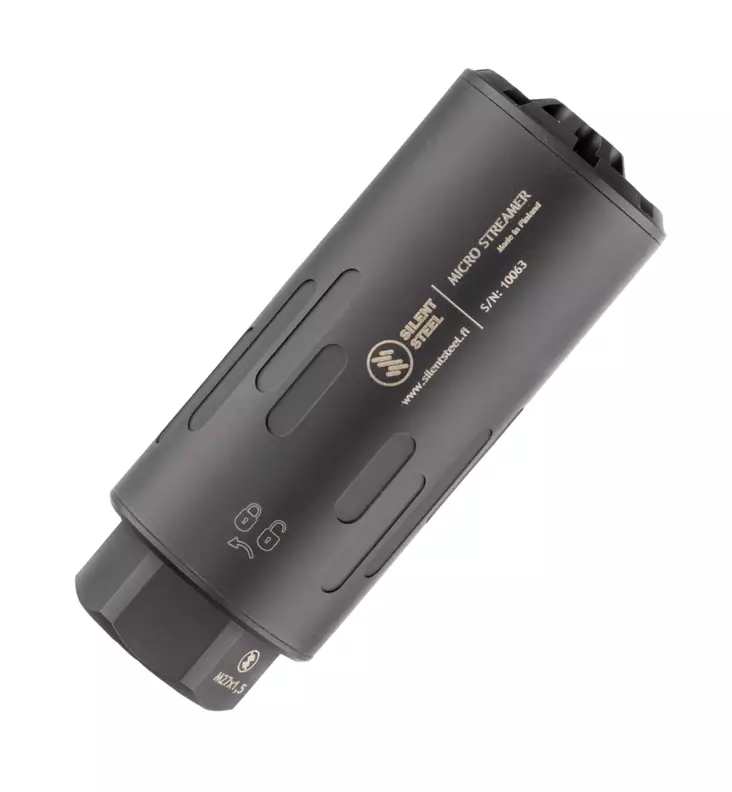 SILENT STEEL MICRO BAFFLE STREAMER 6.5 ARMOR BLACK - Schalldämpfer für Präzisionsgewehre - MSTB65B-AL-15x1 - 1