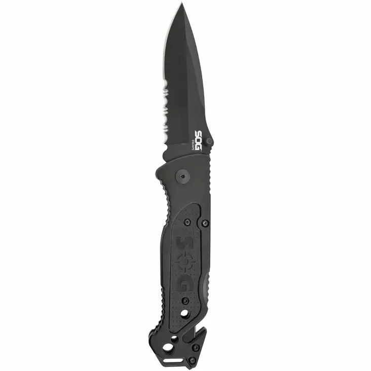 SOG Escape Clip Point Serrated Black - Klappmesser - 729857996631 - 1
