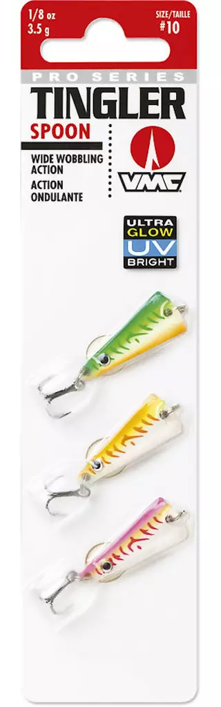 VMC Tingler Spoon Glow UV Kit - Eisangelköder für den Arktischen Ozean - 043193130451 - 1