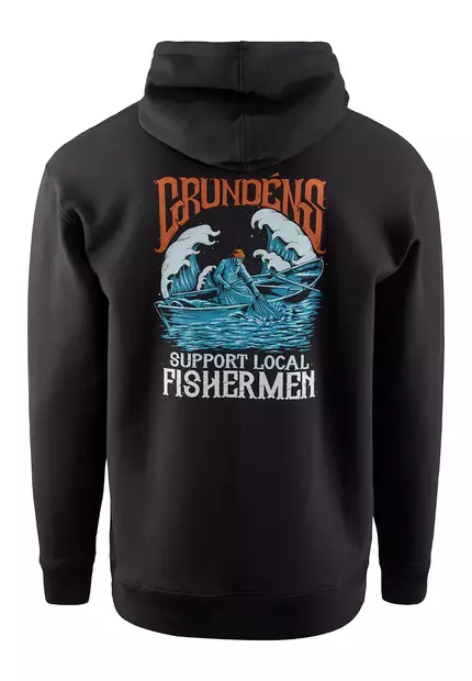 Grundens Displacement DWR Hoodie SL Fisherman Black - Sweatshirts - 0840316341172 - 2