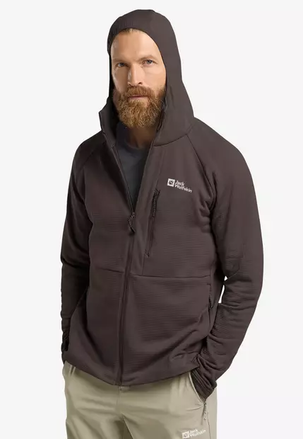 Jack Wolfskin Kolbenberg Hooded Full-Zip Jacket Peat - Isolierte Jacken - 4064886585262 - 2