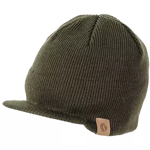 Salon Mütze Merino Schirm Wind, grün - Kopfbedeckungen - 6419647042702 - 1