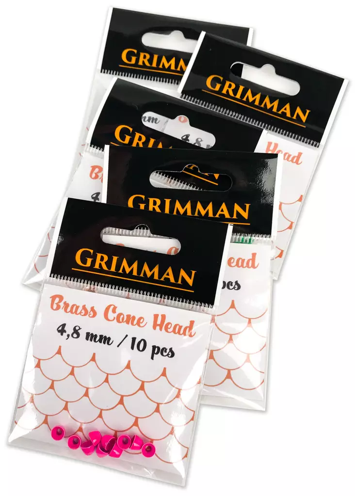Grimman Brass Cone Head 4,8mm 10pcs - Kegelköpfe - 11808012 - 1