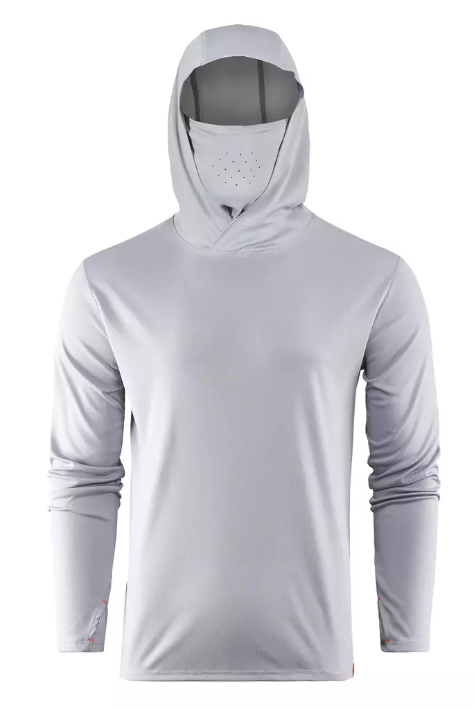 Grundens Tough Sun Masked Hoodie Mist - Hemden - 0840316330572 - 1