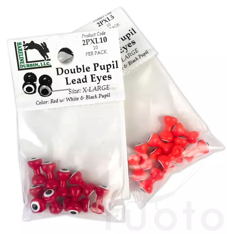 Hareline Double Pupil Lead Eyes Medium -painosilmä - Beschwerte Augen - 40200300012 - 1