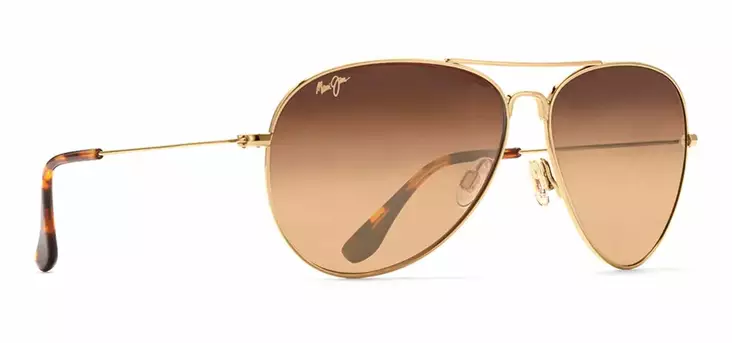 Maui Jim Mavericks - Gold Titanium Frame with HCL Bronze Lens - Kunststofflinsen - 603429022112 - 1