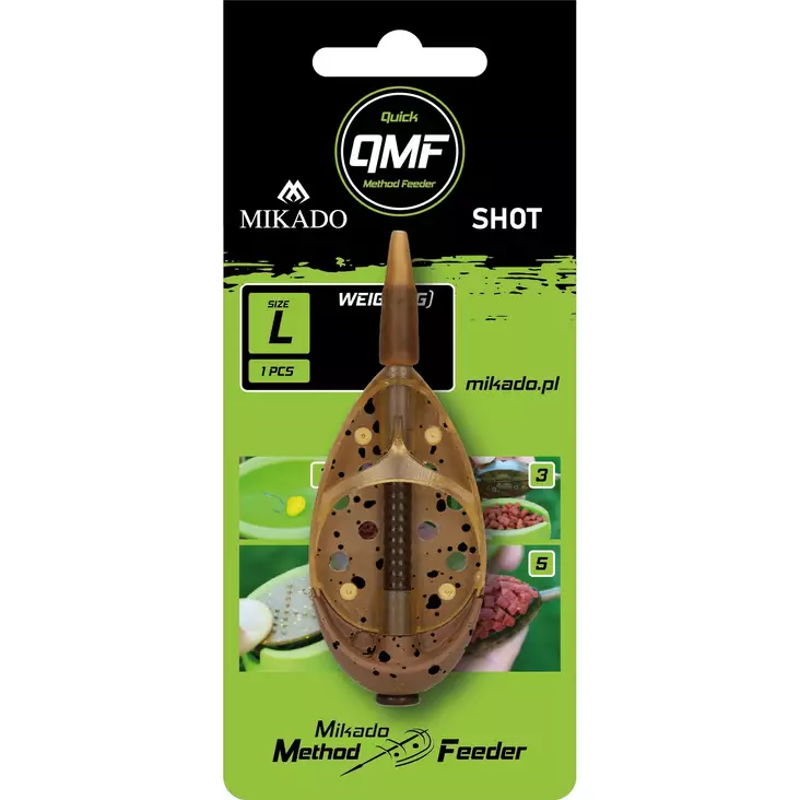 Mikado Method Feeder Shot Q.M.F. L - Flache & Hybrid-Method-Feeder - 5900637068082 - 1