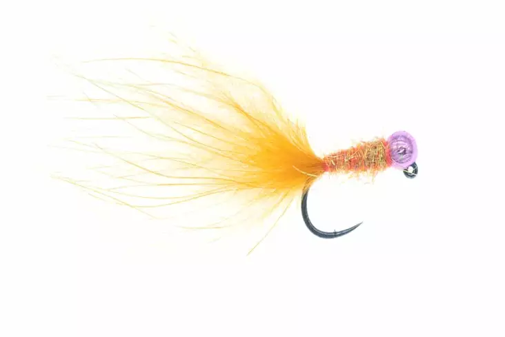 Naked Jiggy Leech Orange Tungsten Beadhead - Streamer und Wooly Buggers - G1052 - 1